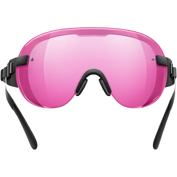 protective welding glasses with pink lenses, frameless design, safety eyewear with bright pink tinted lenses emoji