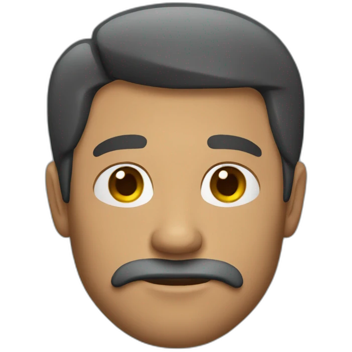 Hombre con barba sin pelo emoji