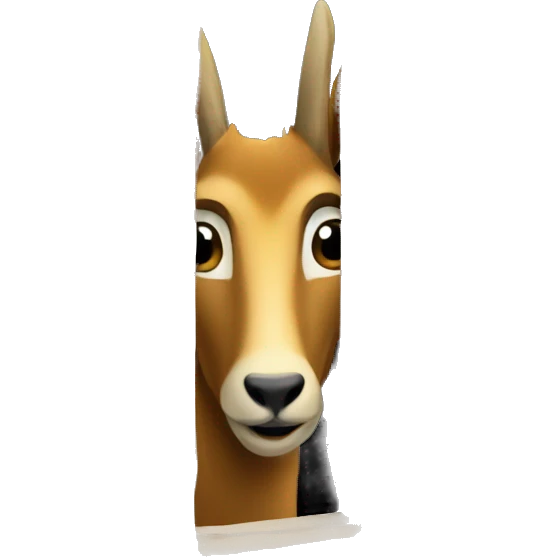 chamois peeping behind the door emoji