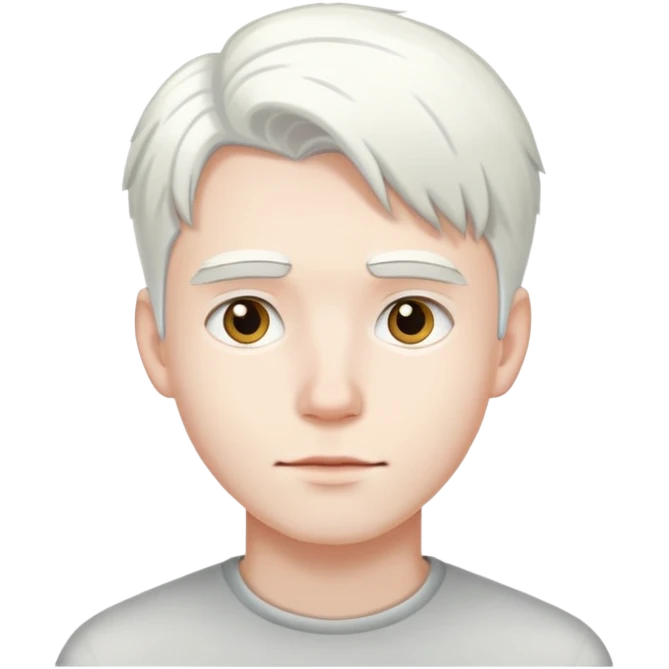 парень с белыми волосами emoji