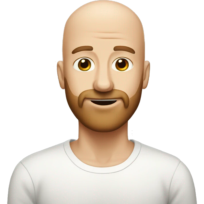 Bald white guy with a big nose and a brown beard  emoji