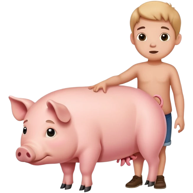 Half pig half boy emoji