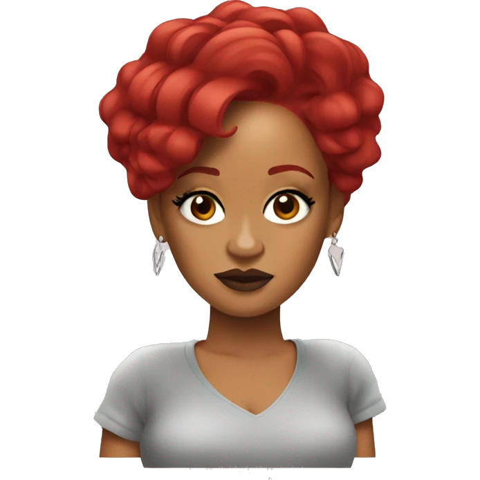 Rihanna with red hair  emoji