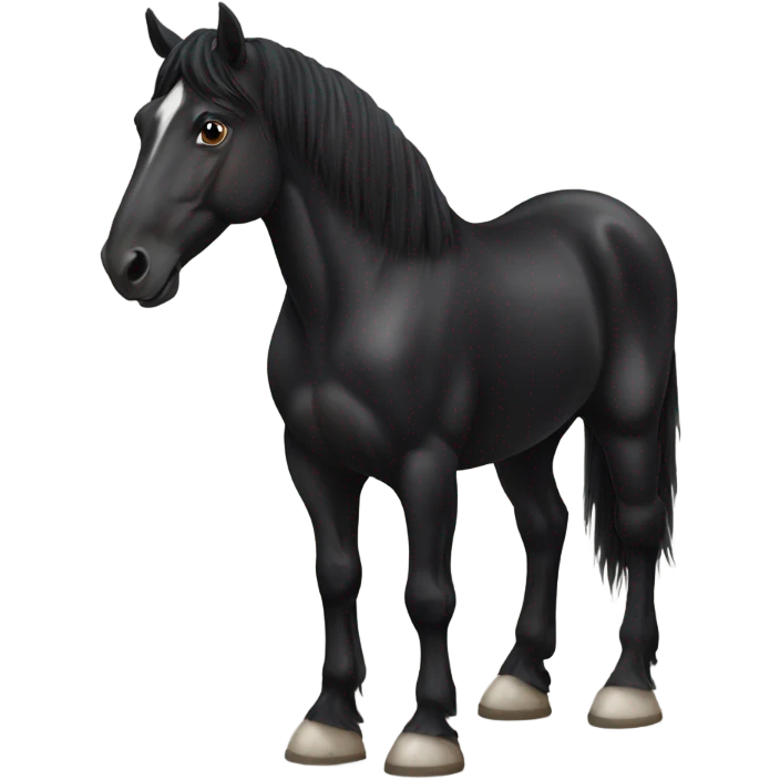 Black draught horse emoji
