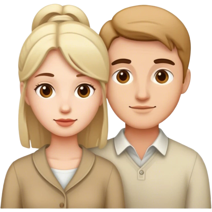 realistic portrait of couple emoji