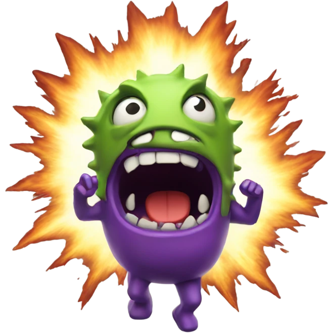 Exploding monster emoji
