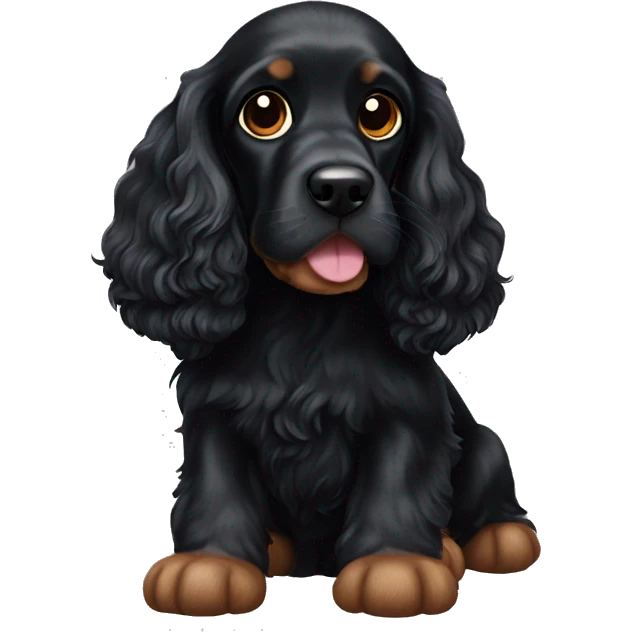 Black cocker spaniel  emoji