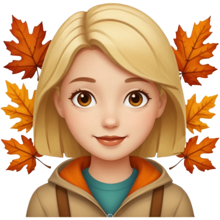 fall happy girly emoji artsy  emoji