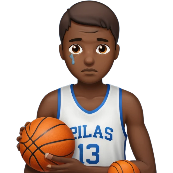 tired basketball player, sweating a lot emoji