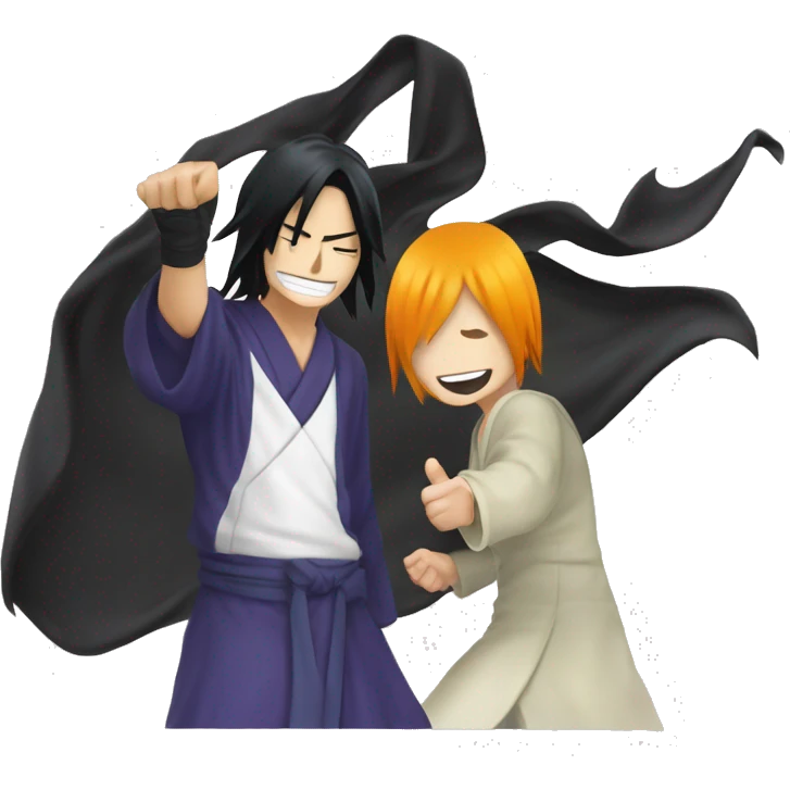 Ichigo kurosaki high fiving rukia emoji