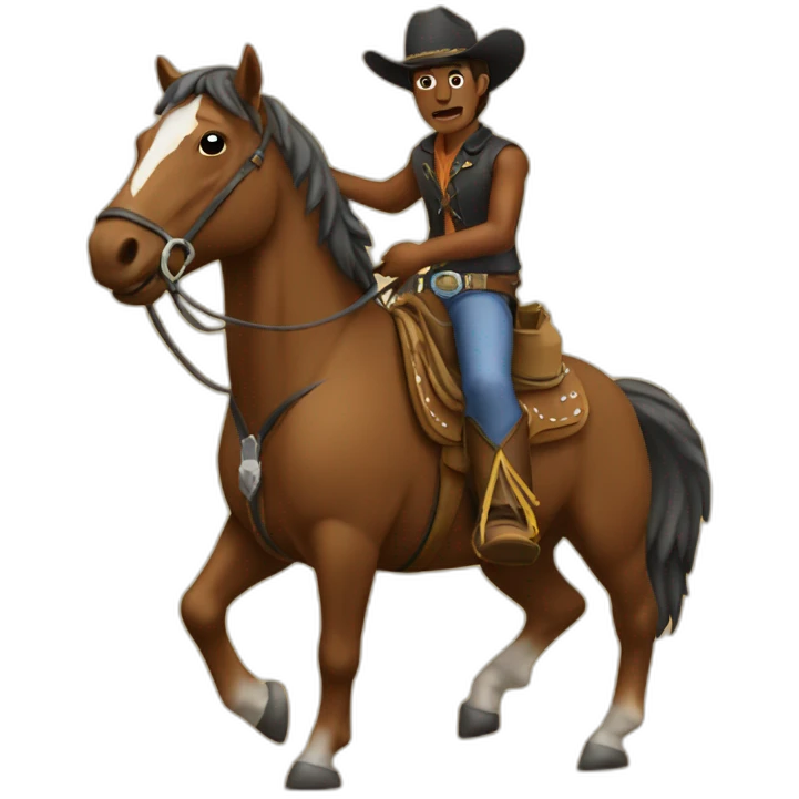 Cowboy on horse emoji