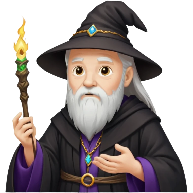 old wizard casting spells emoji
