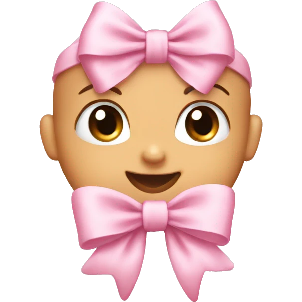 baby pink bow emoji