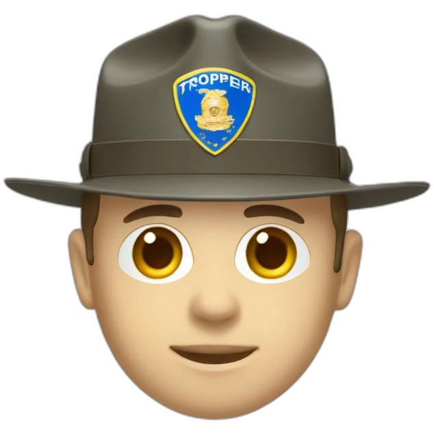 state trooper blue campaign hat emoji