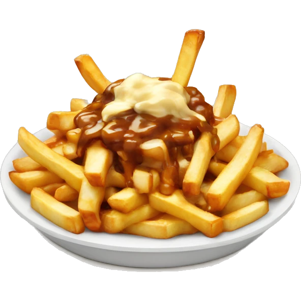 Poutine qui mange une poutine emoji