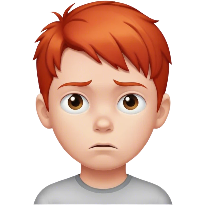 a red hair kid hates going to scho emoji