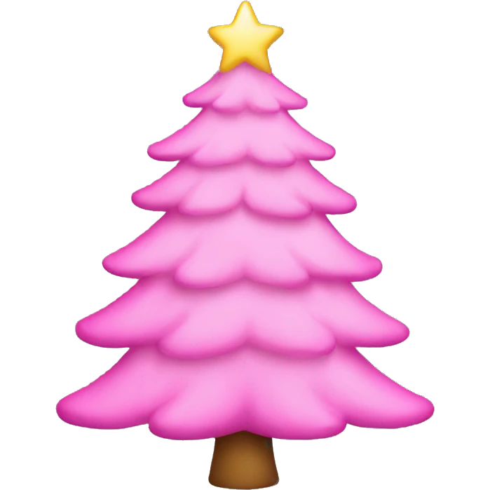 Pink Christmas tree emoji