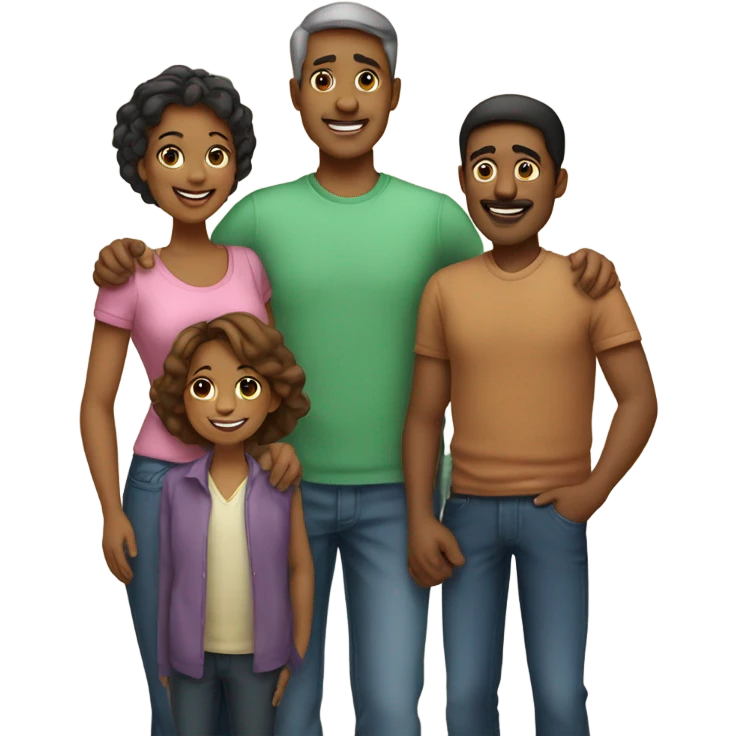 Mother father son and daughter  emoji