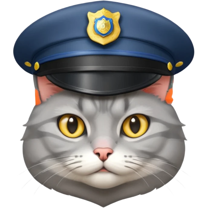 grey cat police emoji
