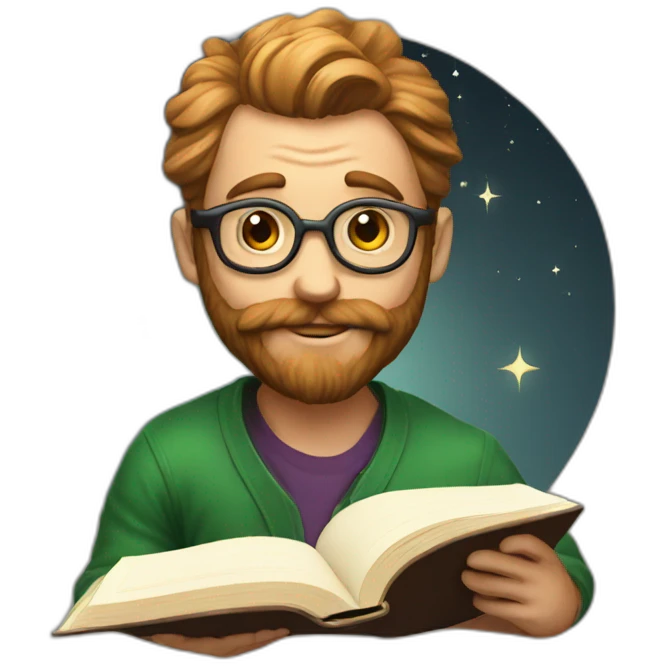 jupiter reading book emoji