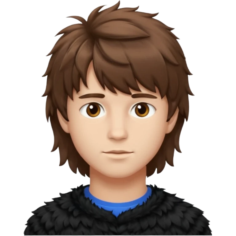 A young man with fluffy bangs styled in a 7:3 part. emoji