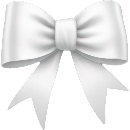 White ribbon bow emoji