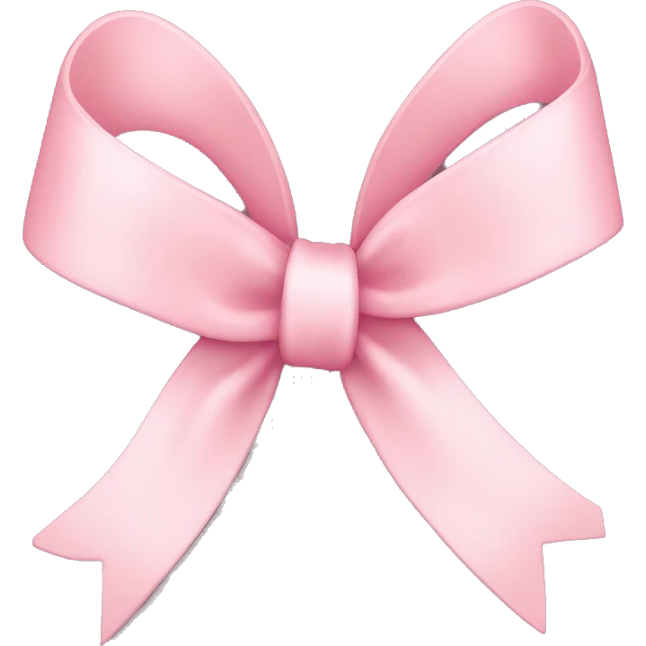 light pink ribbon bow emoji