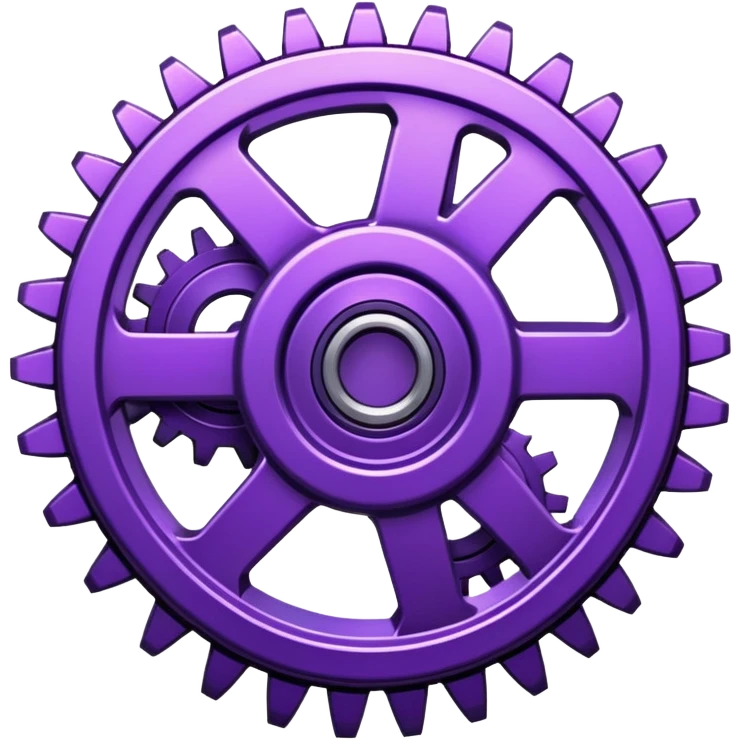Purple gear emoji