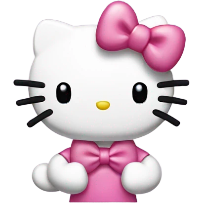 Hello kitty blowing kiss emoji