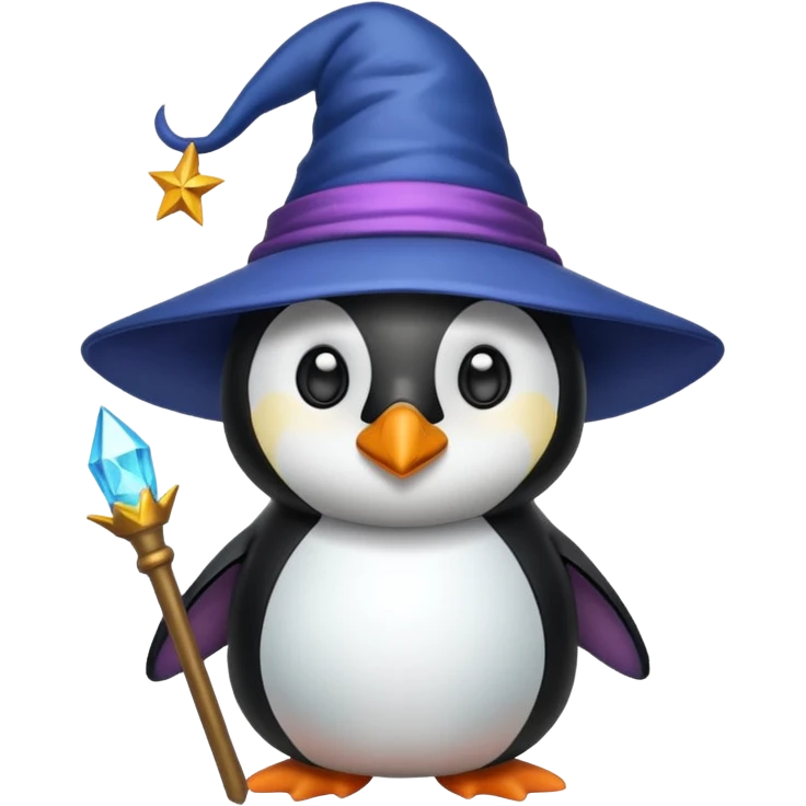 Penguin Wizard emoji