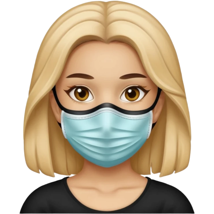 Girl with mask emoji