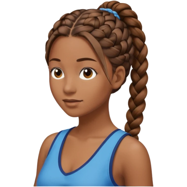 just hair braided hair tail one piece emoji