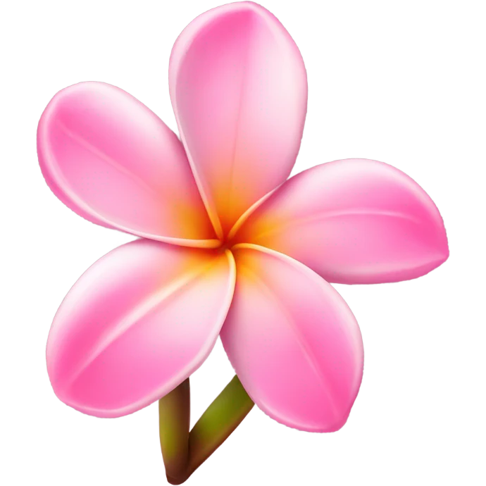 pastel pink frangipani with dark pink spots emoji