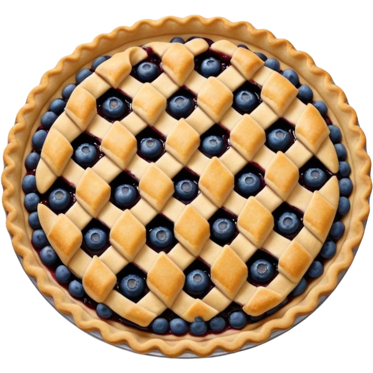 create a pie emoji, of a blueberry pie emoji