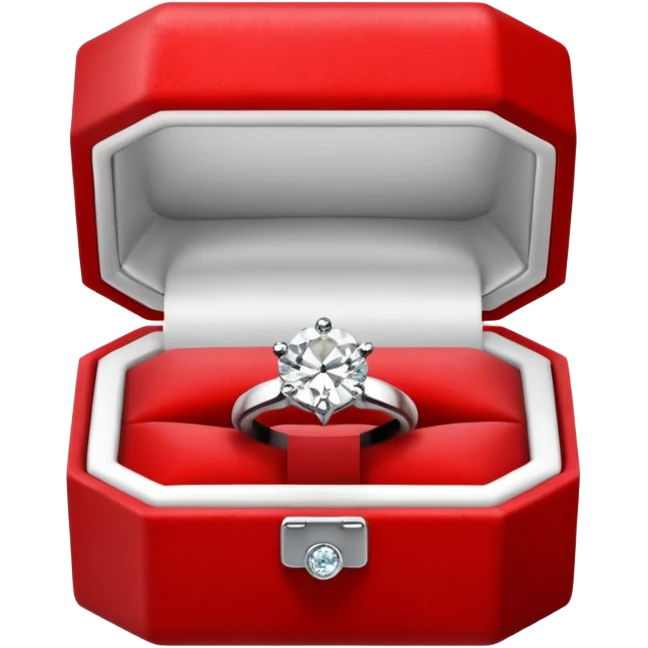 Diamond Ring in Simple Red Box emoji