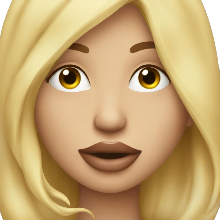 Kissing blond emoji