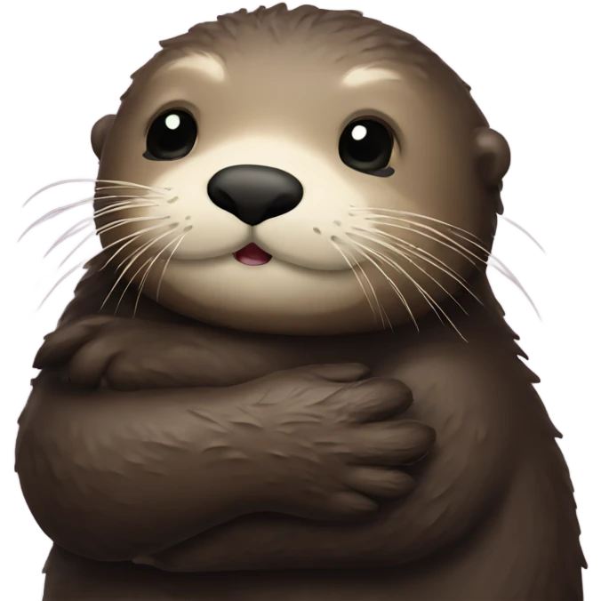 Sea otter hugging  emoji