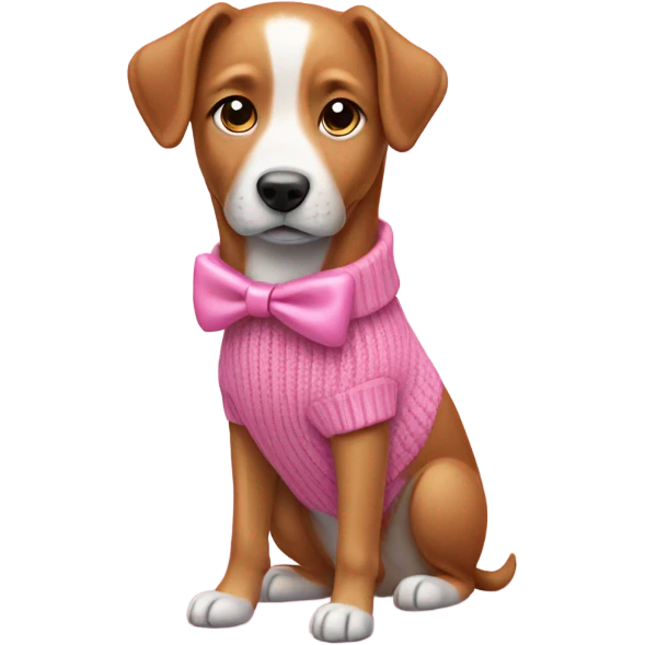 Dog in pink clothes emoji