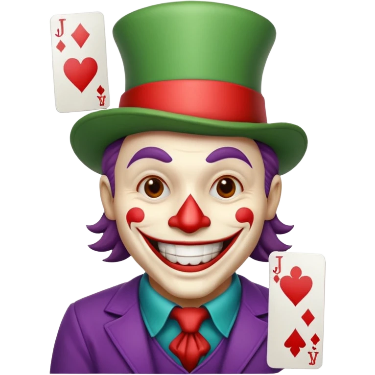 poker card with a jolly joker emoji