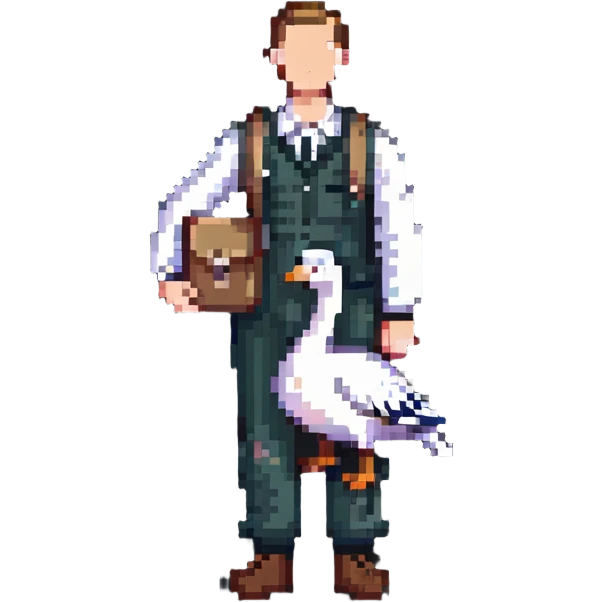 man with goose emoji