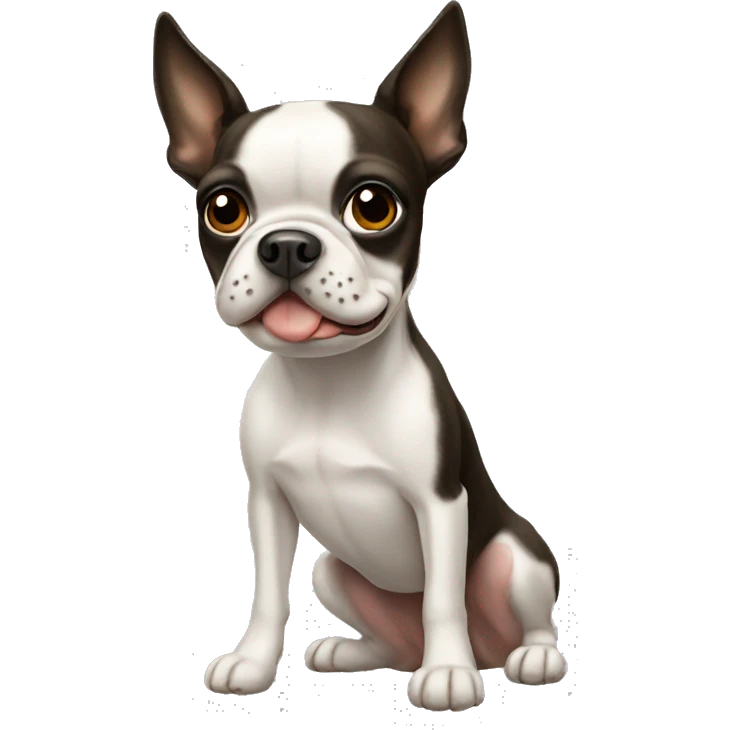 Blonde boston terrier dog emoji