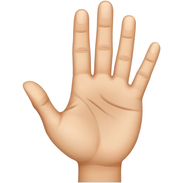 أريد اصبع السبابة موجه في اتجاه تجويف اليد emoji