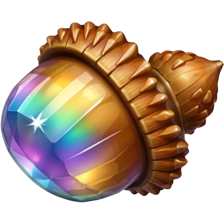 Crystallised acorn emoji