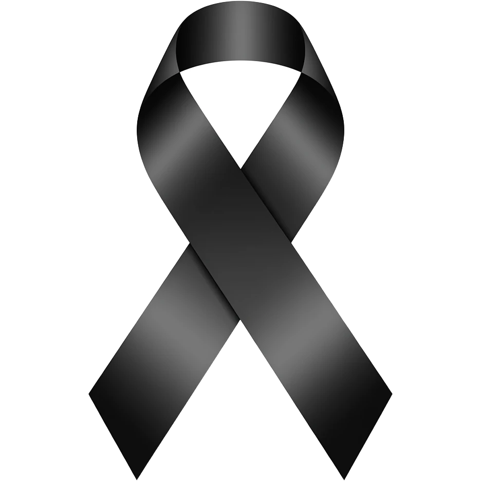 Lazo negro de luto emoji