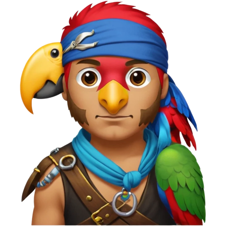 pirate and parrot emoji