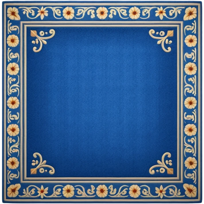 traditional patterned blue carpet emoji