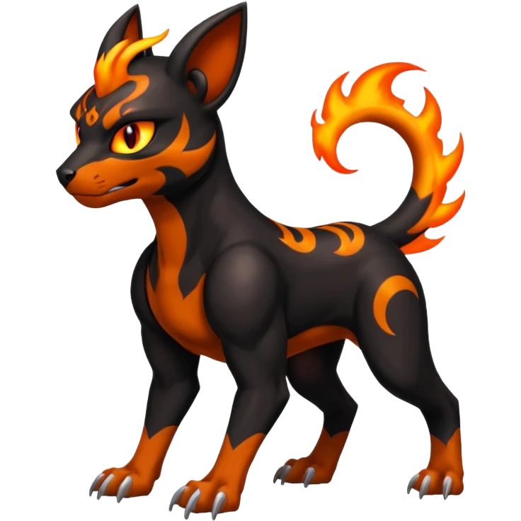 Houndoom-Torracat-Fakémon-hybrid-creature (full body)  emoji