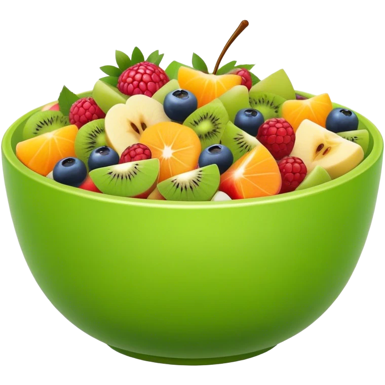 green bowl of Fruit salad emoji