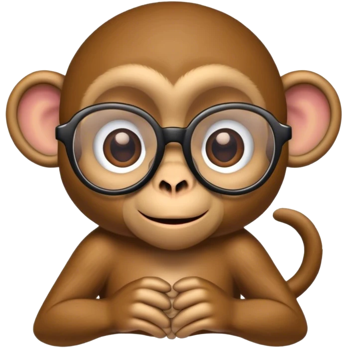 Singe avec des lunettes  emoji