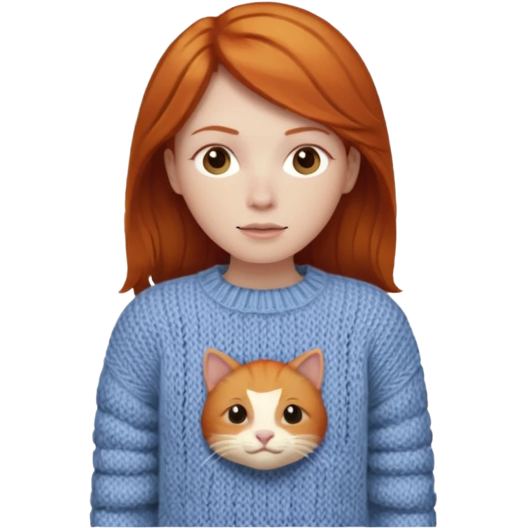 Knitted ginger hair  emoji